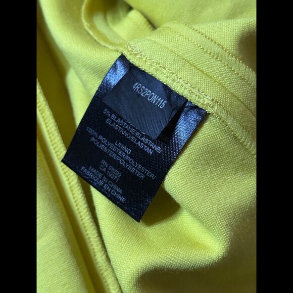 4 Collective Dress 0 Womens Yellow Sleeveless Stretch Back Zip Skater Anthro - Picture 8 of 9